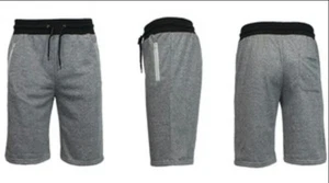 NEU HARVIC HERREN MELIERT ODER EINFARBIG FRENCH TERRY SHORTS H GRAU GR. L - Bild 1 von 1