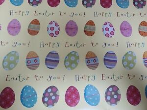 Easter Egg Wrapping Paper Gift Wrap Sheet - 2 sheets decorated Eggs design