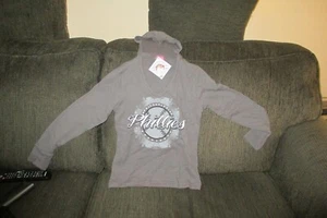 Philadelphia Phillies Team Apparel Girls Gray Long-sleeved Hooded Shirt-Small - Picture 1 of 6
