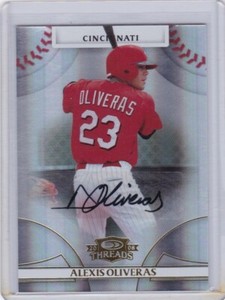 2008 Donruss Threads  Baseball Card #77 Alexis Oliveras Autog 336/975 - NrMt