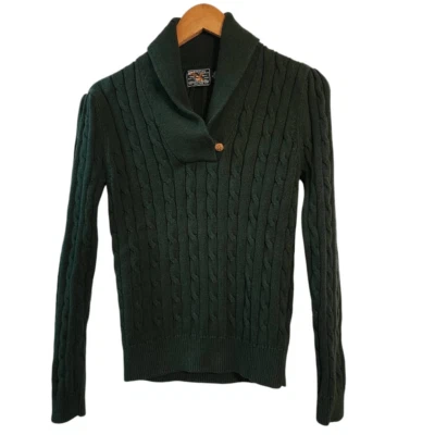 American Living кабель вязаный свитер зеленый v шеи хлопок средний - Изображение 1 из 4
