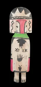 Ancienne petite Poupée style Hopi Hemis Kachina amérindienne 26 cm # 11 - Imagen 1 de 5