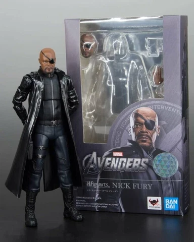 Bandai S.H.Figuarts Avengers Nick Fury Action Figure SH SHF Brand New Cover