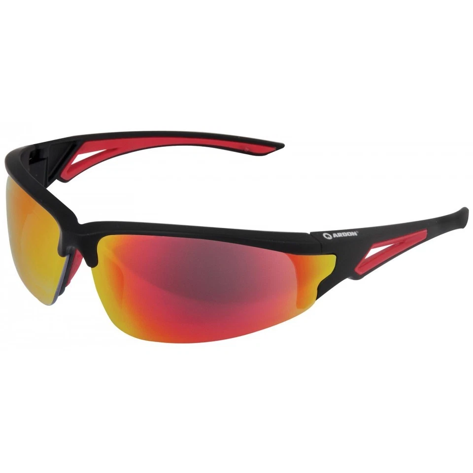 ARDON rot verspiegelte Sonnenbrille - auch als Arbeits-Schutzbrille zertifiziert