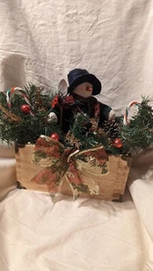 Handmade Snowman Centerpiece With Lights - Picture 1 of 3
