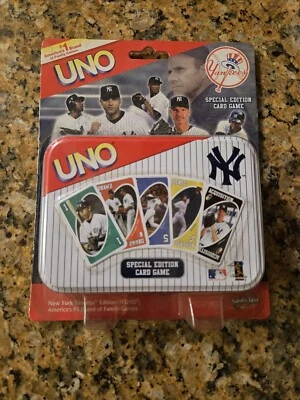 2005 NY Yankees UNO Card Game MOC Tin Special Edition - Unopened, free shipping - Image 1 of 2