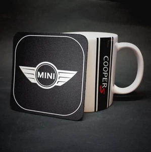 MUG TAZA TASSE CUP COASTER MINI COOPER S CABRIO COUNTRYMAN D SPORT TUNNING - Picture 1 of 5