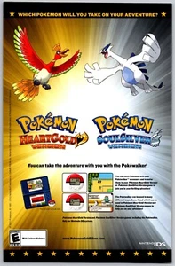 Pokemon HeartGold SoulSilver Print Ad Game Poster Art PROMO Original Nintendo DS - Picture 1 of 1