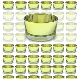 Gold Tea Light Candle Holders - Bulk Set of 72 Tea Light Candle Holders - Gol... - Picture 1 of 3
