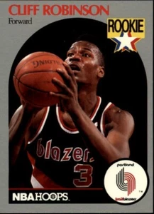 90-91 NBA Hoops Cliff Robinson Card # 250 Portland Trailblazers Rookie RC MINT - Picture 1 of 2