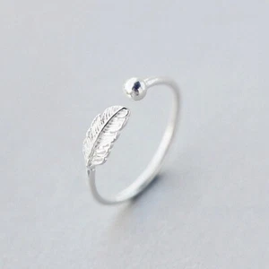 White Gold Silver Adjustable Elegant Rings for Men Women Wedding Engagement - Picture 1 of 6
