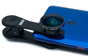 Fisheye Lens without Vignetting with Clip and Protective Case for Smartphone - Picture 1 of 4