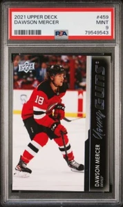 2021 Upper Deck Young Guns #459 Dawson Mercer - PSA MINT 9 - Picture 1 of 3