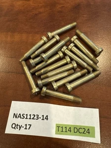 Qty-17 NAS1123-14 . New. T 114 DC24 - Picture 1 of 3