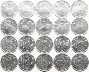 Turkey 10 coins set 2022 Planets of the Solar System UNC(#9159) - Picture 1 of 1