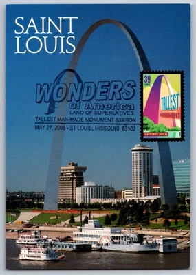 #4044 Wonders of America Gateway Arch Maxi Card w/Pictorial Cancel - Image 1 of 2