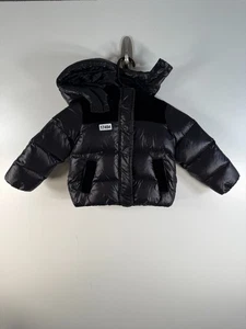 Polo Ralph Lauren bambino ragazzo full zip bordo velluto puffer jacket nero taglia 3T 15x15 - Foto 1 di 18
