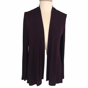 R&M Richards Slinky Ribbed Open Jacket Size Medium Purple Vintage - Picture 1 of 9