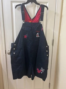 Vintage Disney Mickey Mouse Shortalls Damen Übergröße 26 W 28 W Overall Shorts navy - Bild 1 von 14