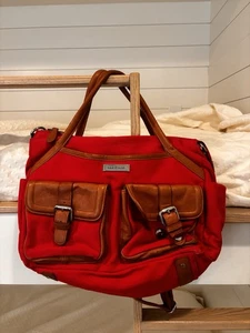 Lily Jade Elizabeth canevas /Leather Baby diaper bag / Backpack With Strap - Picture 1 of 4