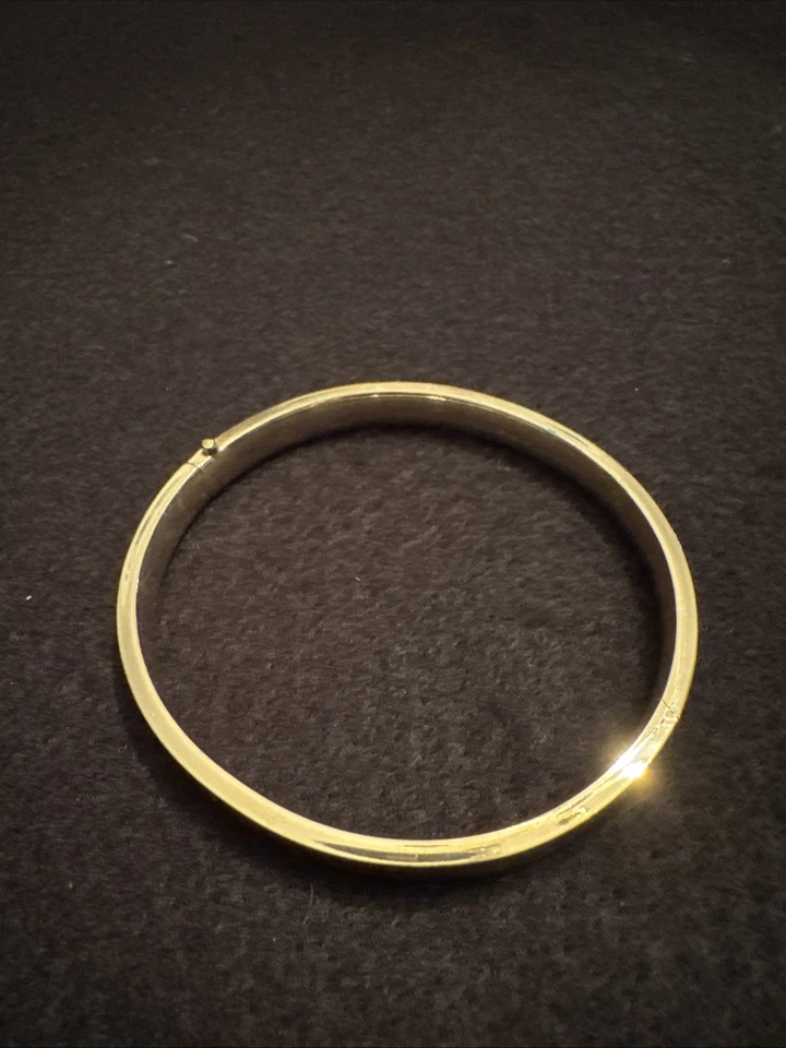Brazalete Brazalete Mujer 14K GF Oro Amarillo Relleno De Colección Sólido Brillante Estate32 Foto 1 de 4