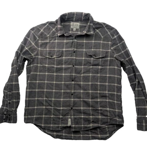 Camisa Western LUCKY BRAND Para Hombre XL Botón a Presión Gris Mezcla de Algodón a Cuadros - Imagen 1 de 13