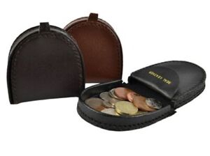 Mens Small Handy Leather Coin Tray/Purse Wallet in 3 Colours Change Holder