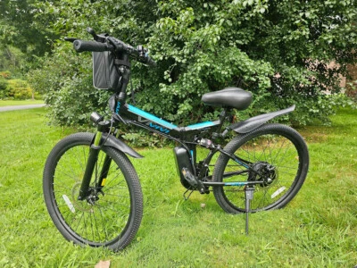 Bicicleta eléctrica plegable ViVI 20" 500W 21,7 MPH batería extraíble certificada por UL 2849 - negra Foto 1 de 4