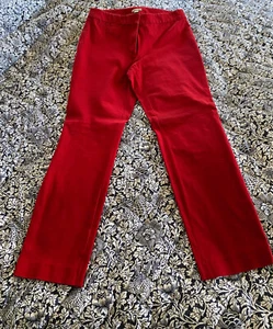 J Jill Red Cotton Ankle Pants Size Small - Picture 1 of 7