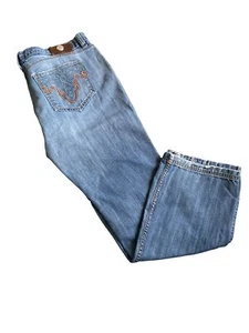 VINTAGE Y2K ANTIK DENIM MEN'S BUTTON DOWN STRAIGHT LEG JEANS SZ 42 - Picture 1 of 10