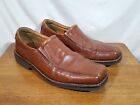 Men's ECCO Brown Leather Bicycle Toe Casual Dress Slip-On Shoes - Sz 45 US 11