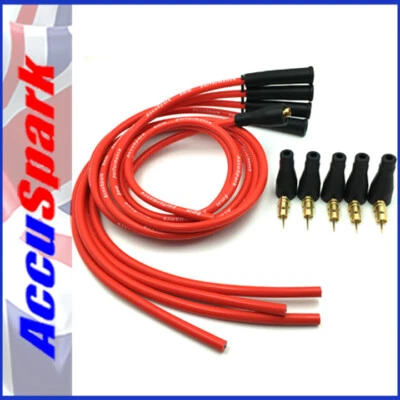 AccuSpark CTL 8mm High Performance Silicone Red HT Leads For  4cyl Cars  - Image 1 of 4