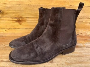 GUCCI Men's Brown Suede Chelsea Boots Size 40 C / US 7.5 Made In Italy - Picture 1 of 18