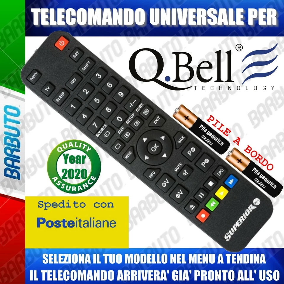 TELECOMANDO UNIVERSALE QBELL, SCEGLI IL TUO MODELLO, LO RICEVERAI GIA PRONTO - Immagine 1 di 1