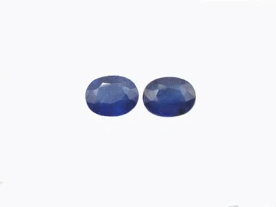 Blue Sapphire Oval Shape 9x7 mm Matching Pair Approximately 4.53 Carat  (S/G-05) - Изображение 1 из 3