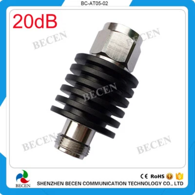 5W RF Fixed Attenuator 20DB N male to N female DC-3GHz N attenuator 50ohm - Image 1 of 4