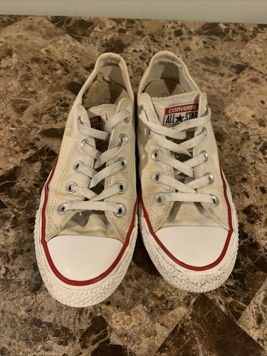 Sneaker Converse Unisex Chuck Taylor All Star Oxford Bianco Rosso M7652 M4 W6