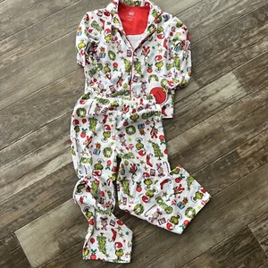 The Grinch Christmas Decorations 2-Piece Youth Pajama Set Size 10 Kids Boys Girl - Picture 1 of 3