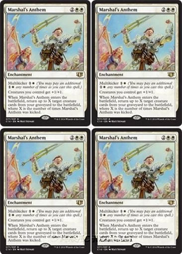 4x MARSHAL'S ANTHEM Commander 2014 MTG White Enchantment Rare - Image 1 of 1
