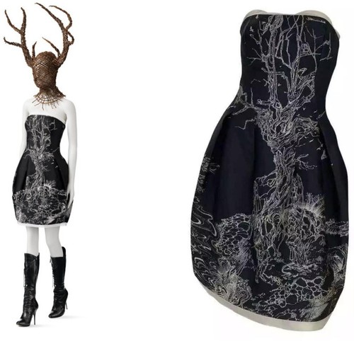 Abito Alexander McQueen 2008 "La ragazza che visse nell'albero" 40 4