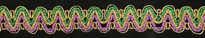 3/4" Metallic Braid Gimp Trimming - 12 Continuous Yards! - MARDI GRAS - Picture 1 of 4