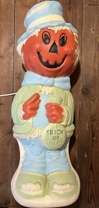 Stampo soffiaggio spaventapasseri testa di zucca Impero vintage anni 90 alto 33” - Foto 1 di 5