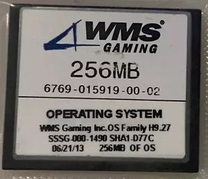 WMS BB1 BB2 SLOT MACHINE OS FAMILY H9.0 Thru H9.27 OPERATING SYSTEM CF CARD - Picture 1 of 1