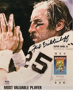 🏴☠️ PSA DNA Fred Biletnikoff Signed ✍️ 8x10 Photo Certified AU Oakland Raiders - Picture 1 of 1
