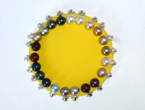 Perlen-Ohrclips Ohrringe 8mm Silber 925 Gold Brautschmuck -viele Farben- - Bild 1 von 58