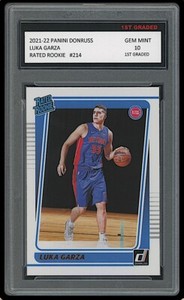LUKA GARZA 2021-22 PANINI DONRUSS 1ST GRADED 10 RATED ROOKIE CARD RC #214