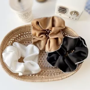 Damas Diamante Diamante Cabeza Seda Elástica Crujido Cola de Caballo Corbata Cabello Agujero - Imagen 1 de 20