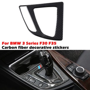 Carbon Fiber Gear Shift Panel Interior Trim Sticker For BMW 3 4 Series F30 USA - Picture 1 of 8