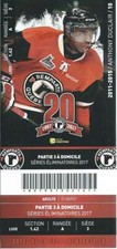 QMJHL Ticket - Quebec Remparts 20th Anniversary ANTHONY DUCLAIR #10
