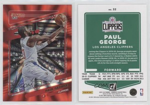 2021-22 Panini Donruss Holo Red Laser /99 Paul George #32
